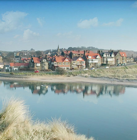 A view over Alnmouth Estuary from Church Hill